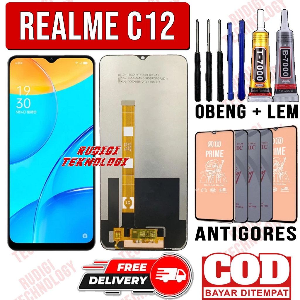 Lcd Realme C12 Original Oem Fullset Lcd Touchscreen