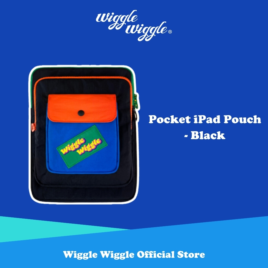 Wiggle Wiggle Pocket iPad Pouch - Black Tas Ipad