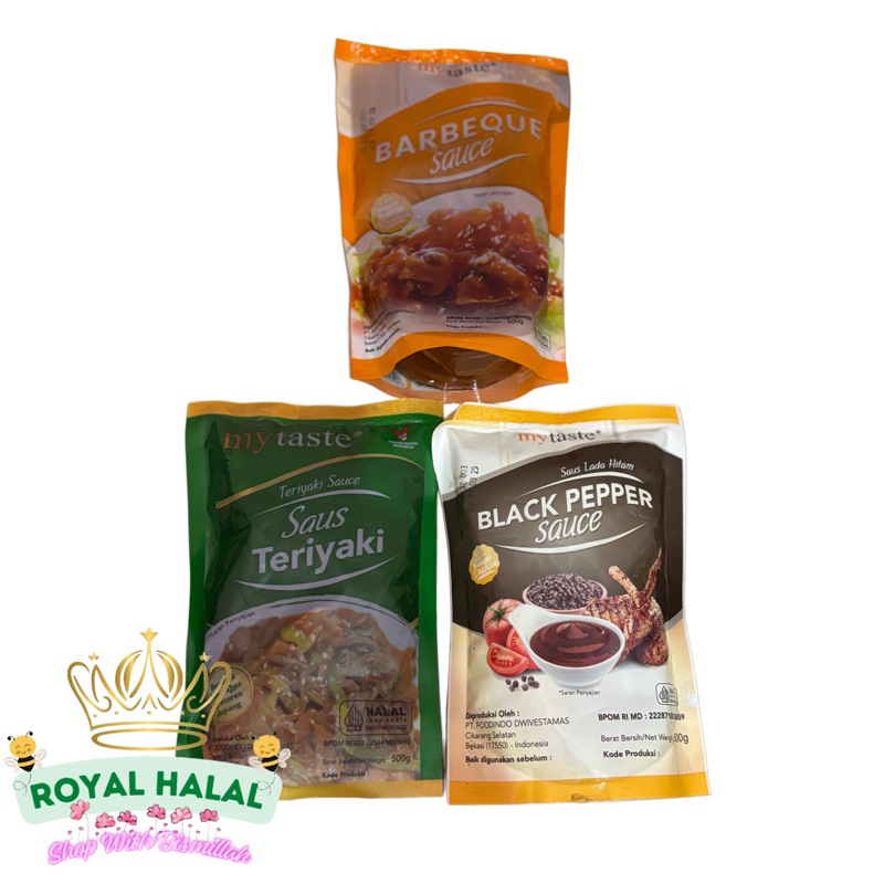 

Mytaste saus teriyaki/ bbq / blackpaper 500gr