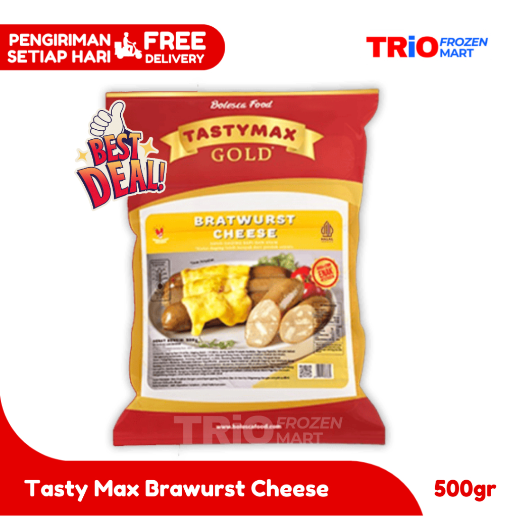 

Tasty Max Bratwurst Cheese 500gr