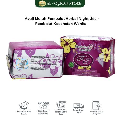 Avail Merah Pembalut Herbal Avail Avail Pembalut Malam Hari Avail Night Use Original