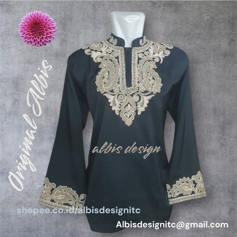 Koko Albis Corneli Bordir Timbul Hitam