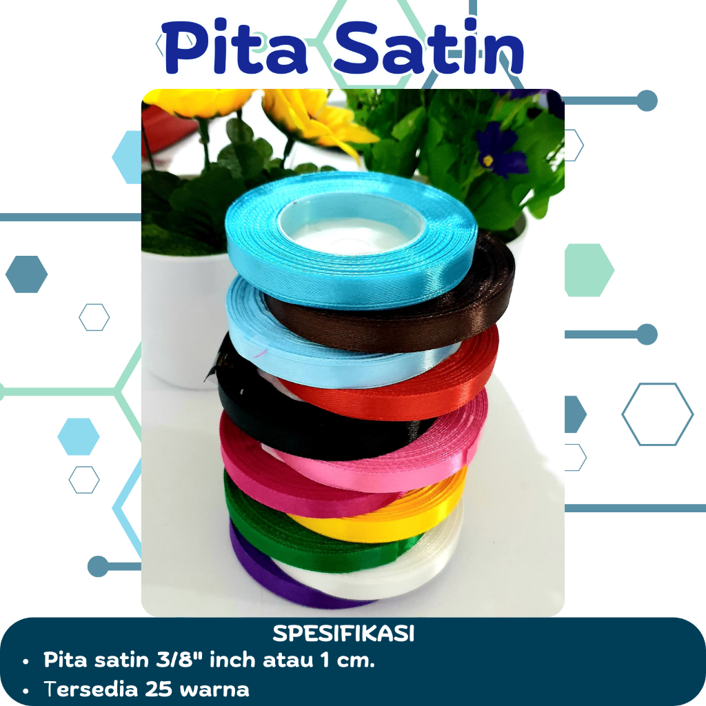 

Acc Pita Satin lebar 1 cm (per 1 meter)