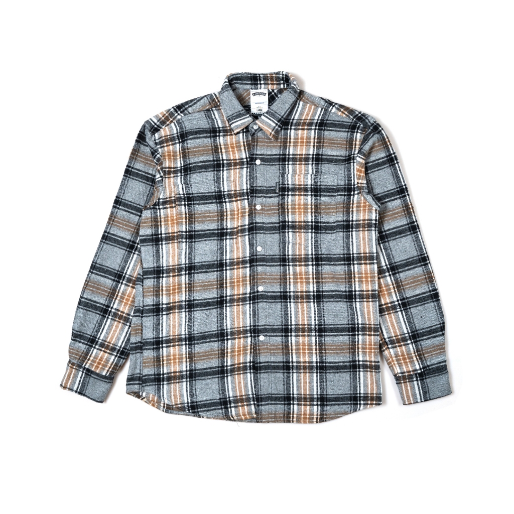 Lawless Jakarta - Fogbound L/S Flannel Shirt - Grey/ Black/ Brown/ White