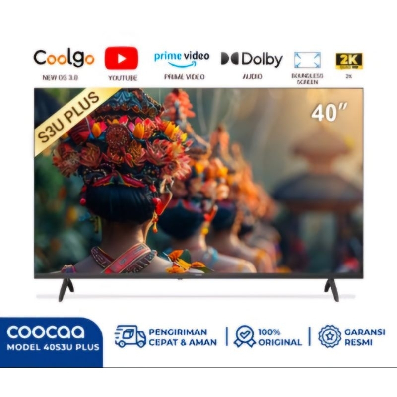 SMART TV 40 INCH COOCAA 40S3U PLUS SMART LED TV DIGITAL SUPER HD TV 40INCH