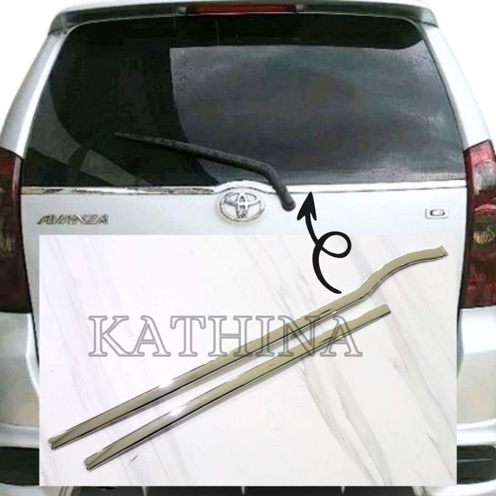 Lis Kaca Belakang Mobil Toyota Avanza Xenia Lama 2004-2011 List Chrome
