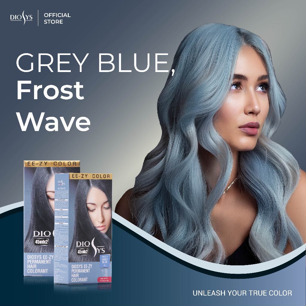 Diosys Hair Color | Cat Pewarna Rambut Warna Grey Blue