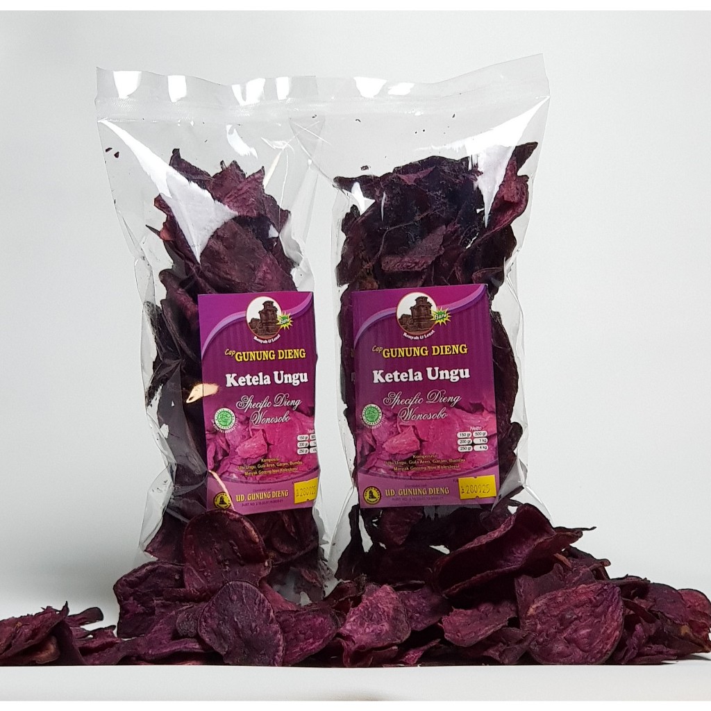 

Keripik Ubi Ungu | Keripik Ubi Ungu Gunung Dieng | Keripik Ubi Ungu 150g | Keripik ketela Ungu
