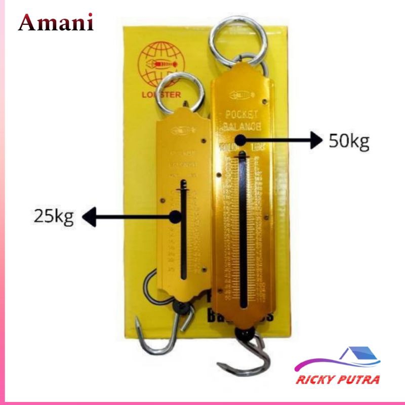 Timbangan Gantung manual 25 dan 50 kg kilo besot kuningan