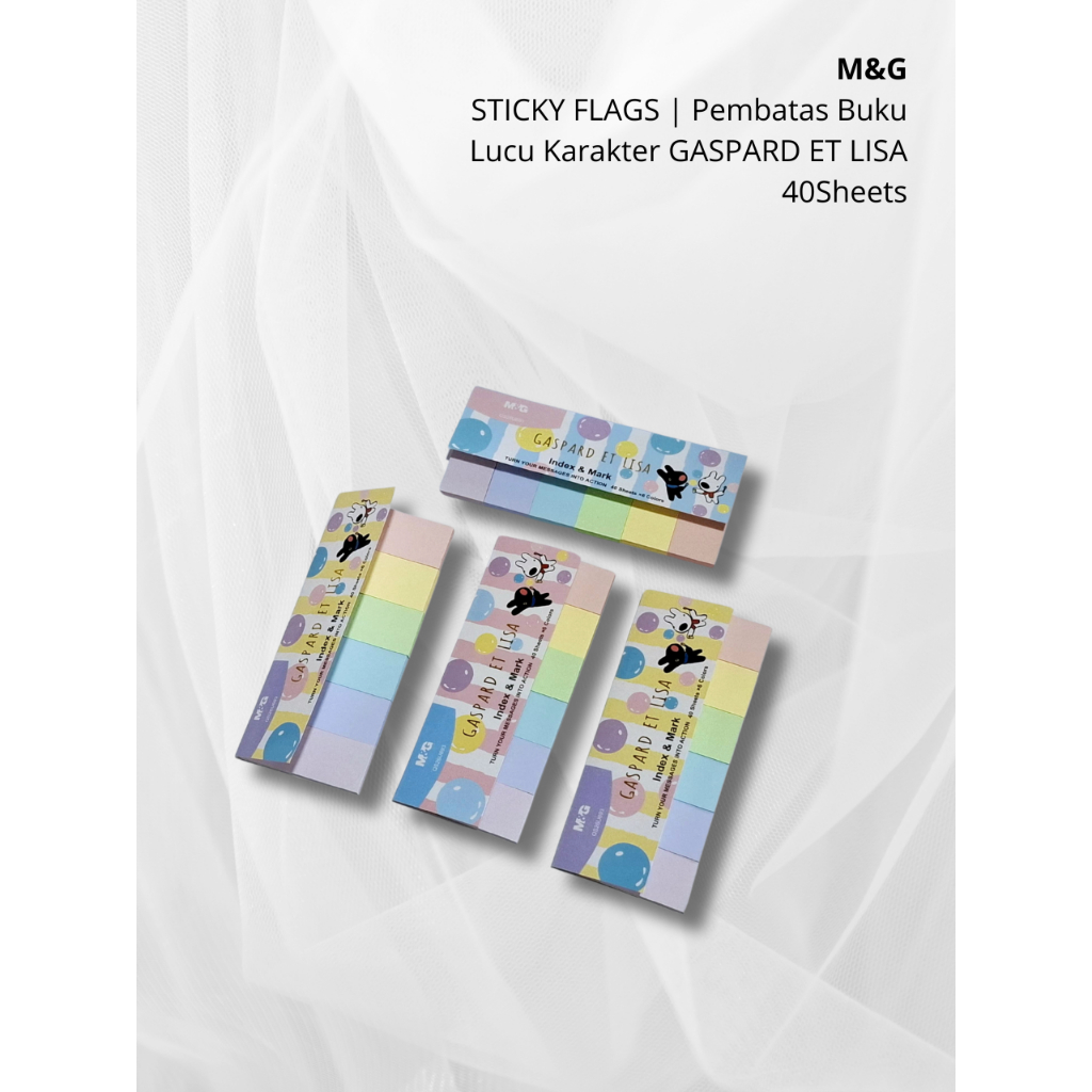 

M&G STICKY FLAGS | Pembatas Buku Lucu Karakter GASPARD ET LISA 40Sheets