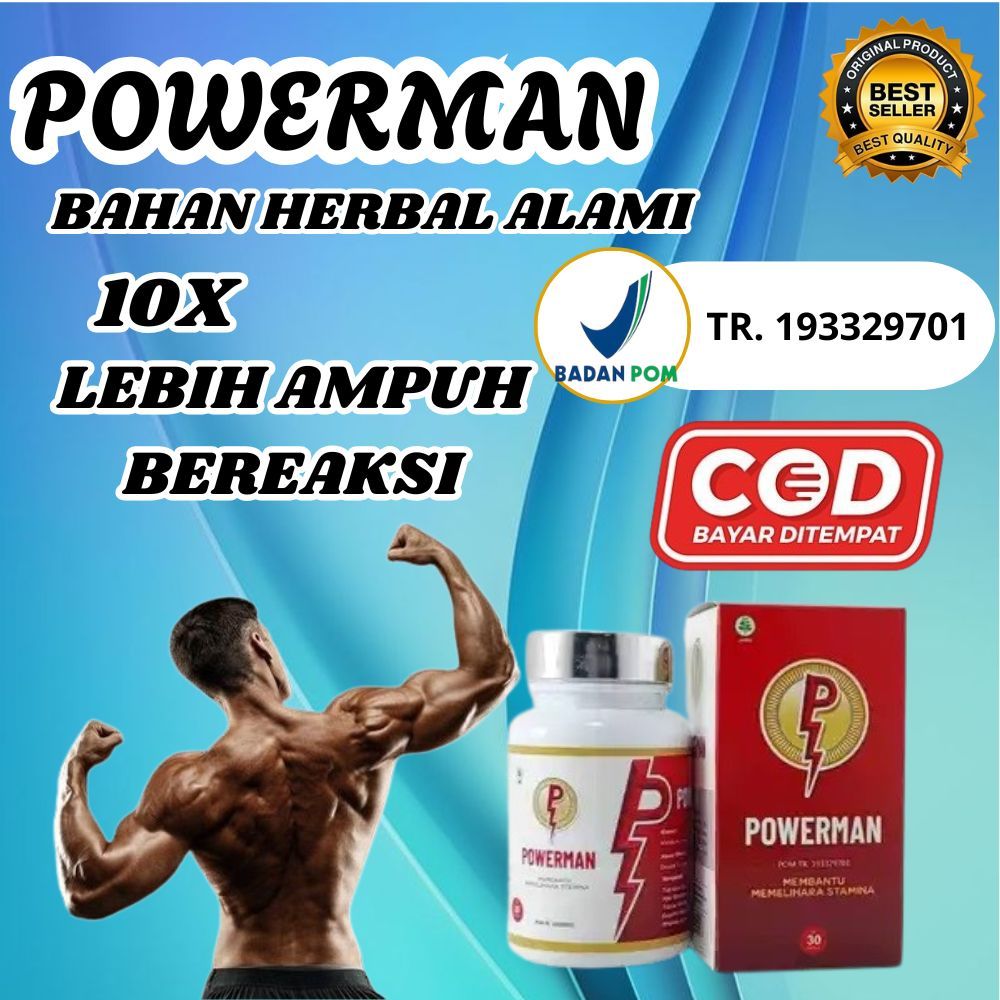 POWERMAN OBAT KUAT PRIA TAHAN LAMA HERBAL STAMINA PRIA TERBAIK TAHAN LAMA paling ampuh bpom&halal