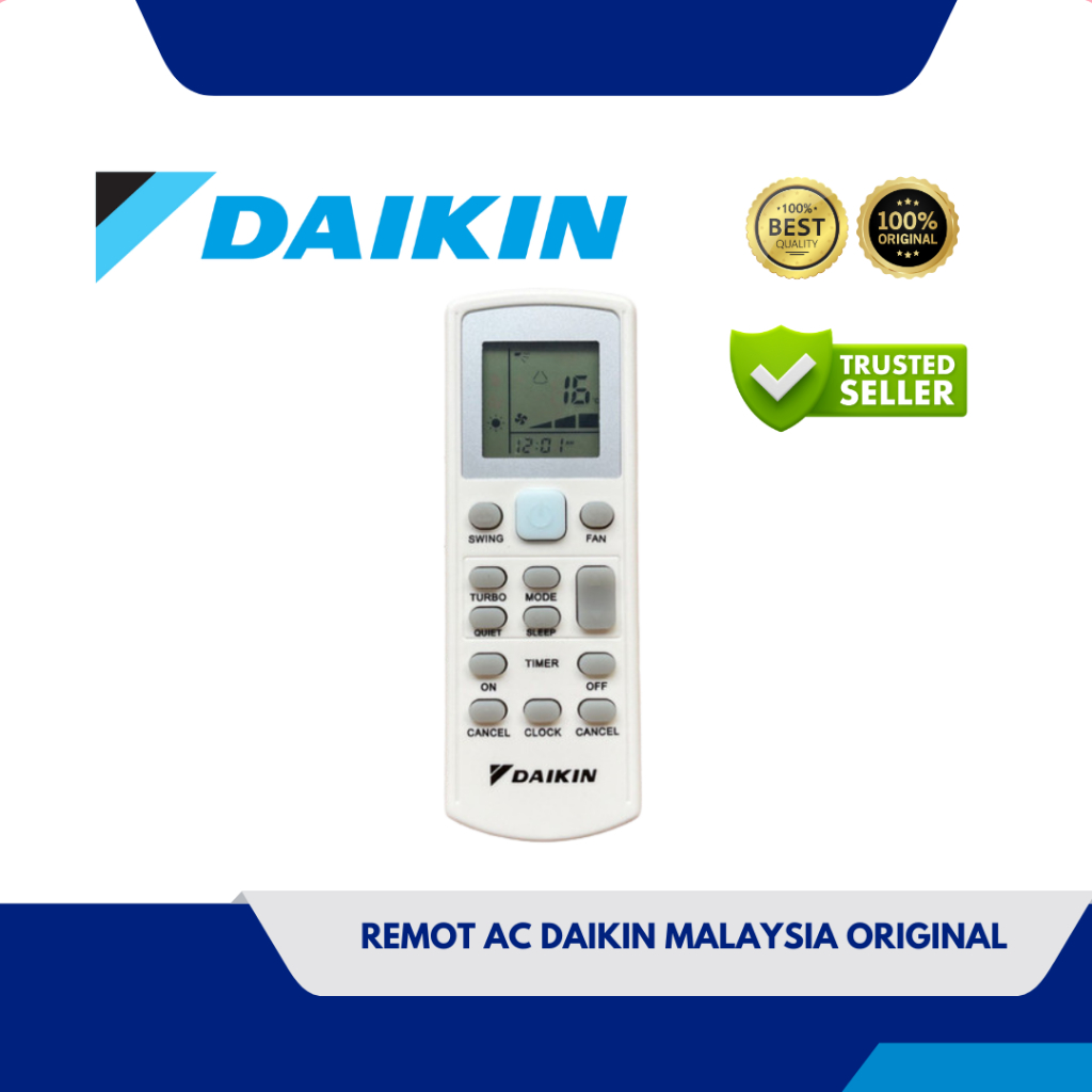 REMOT AC DAIKIN MALAYSIA FTV25CXV14 ORIGINAL
