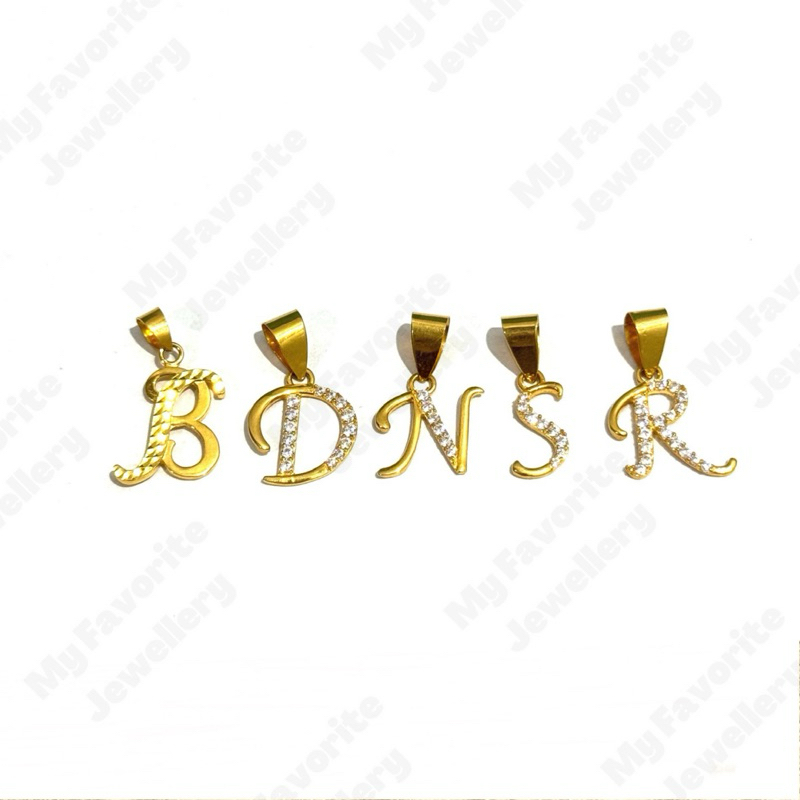 Liontin Huruf Emas Asli Kadar 700 16K