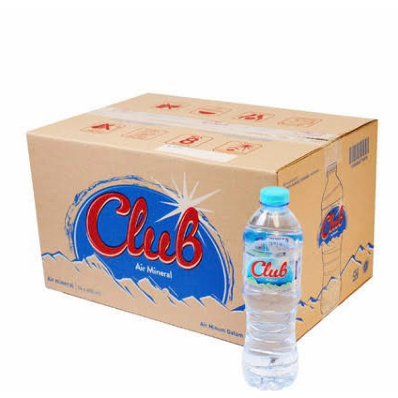 AIR BOTOL CLUB 600Ml 1 Dus isi 24 Botol Air Botol 600ml