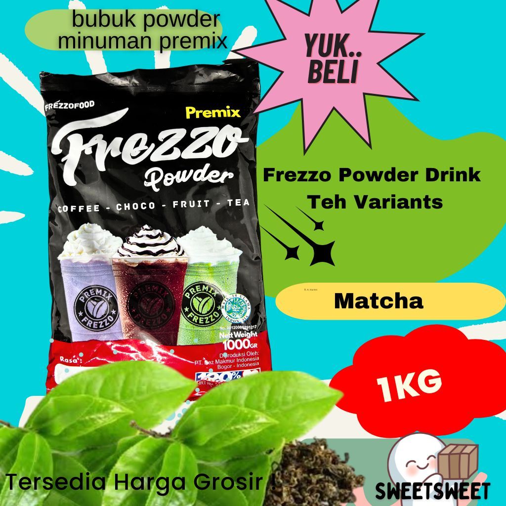 

Sweetsweet Frezzo Matcha | Bubuk Minuman Matcha Power Drink Kemasan 1 Kg | Bisa COD dan Grosir