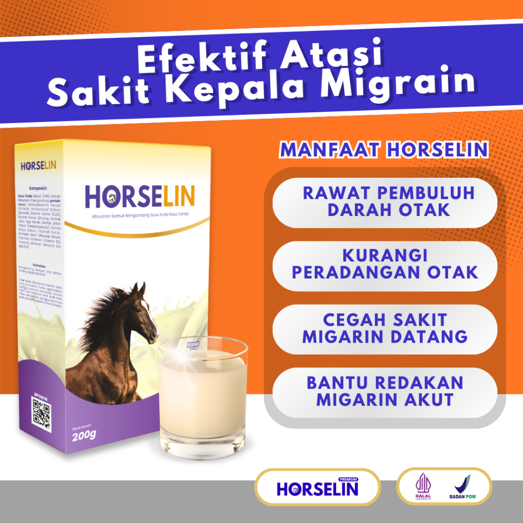 

Susu Kuda Lombok Original HORSELIN Atasi Sakit Migrain (200gr) Susu Bubuk
