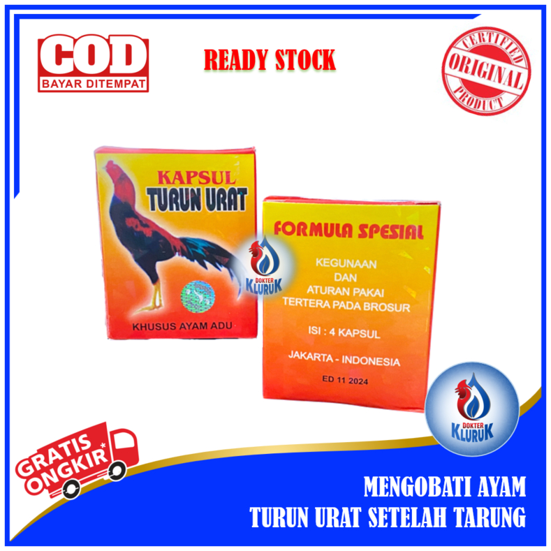 Formula Turun Urat Kapsul Ayam Original Berhologram