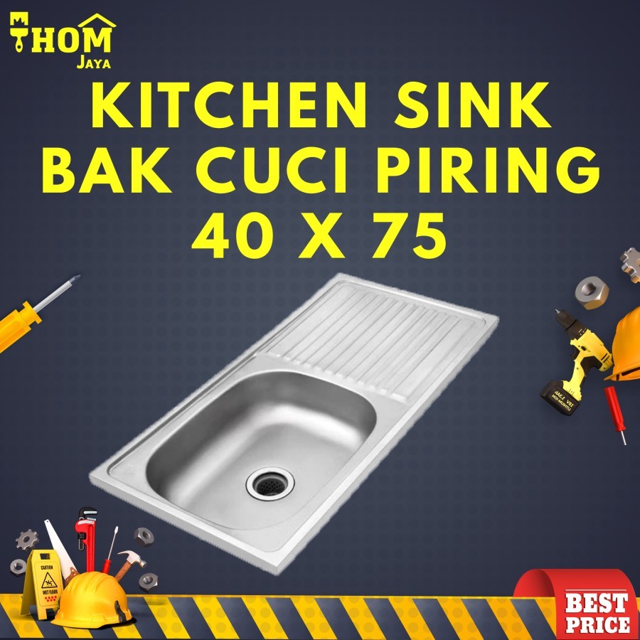 BAK CUCI PIRING / KITCHEN SINK / WASTAFEL CUCI PIRING / WASTAFEL DAPUR / ROYAL SINK - 40 X 75