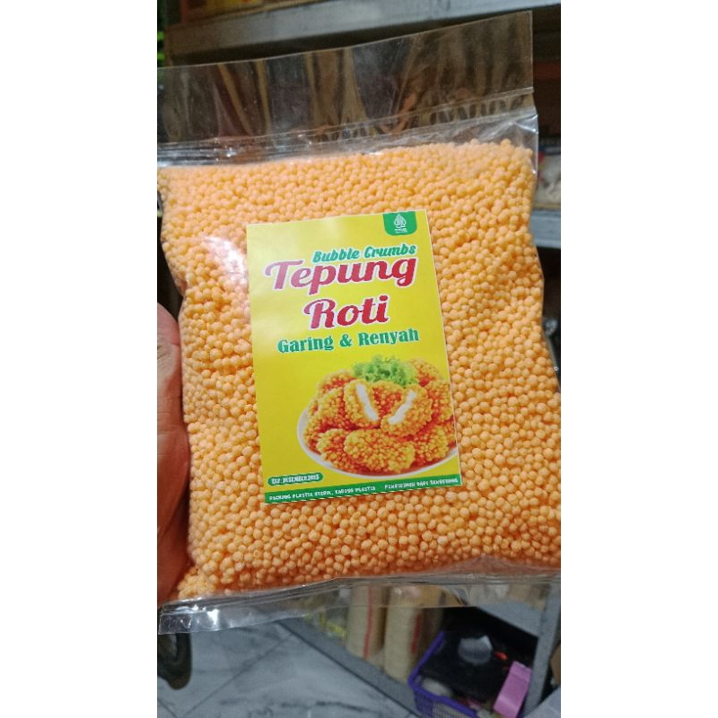 

bubble crumb nuget, 250gr, tepung roti bulat, tepung roti crispy, garing fan renyah