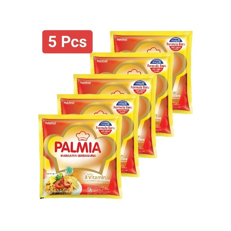 

PALMIA Margarine Serbaguna 200 Gram Isi 5 Pcs - Margarin Lezat untuk Kue & Masakan