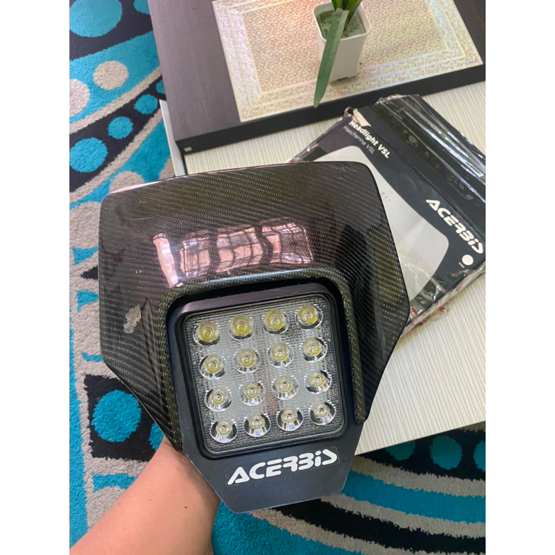 headlamp lampu husqvarna acerbis vsl carbon