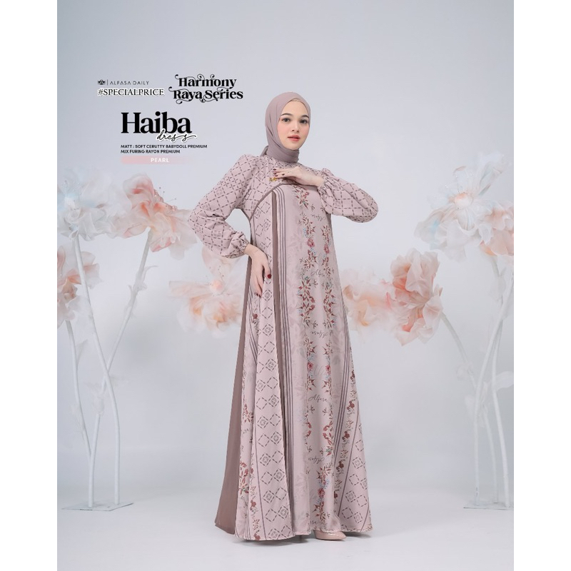 HAIBA DRESS, gamis mewah, DRESS mewah, DRESS alfasa daily, gamis alfasa