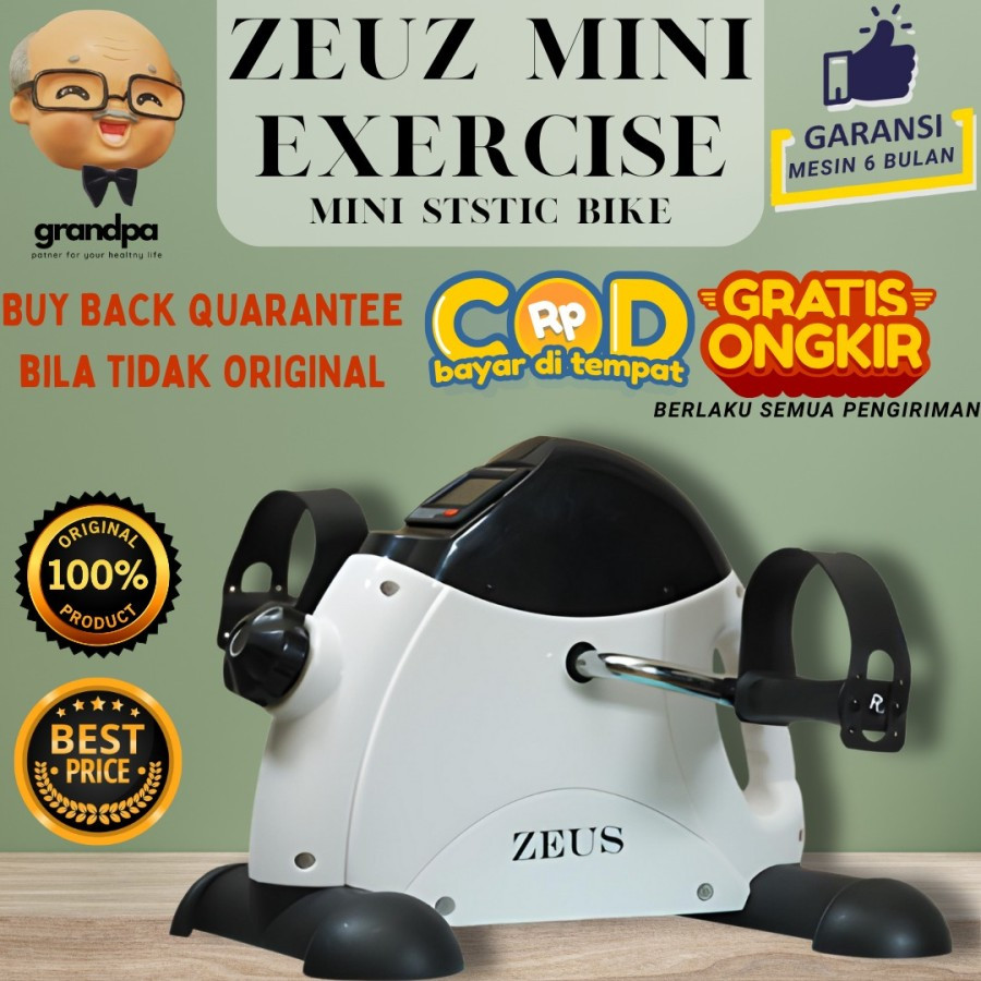 Zeus Mini Bike Static Sepeda Terapi Sepeda Statis