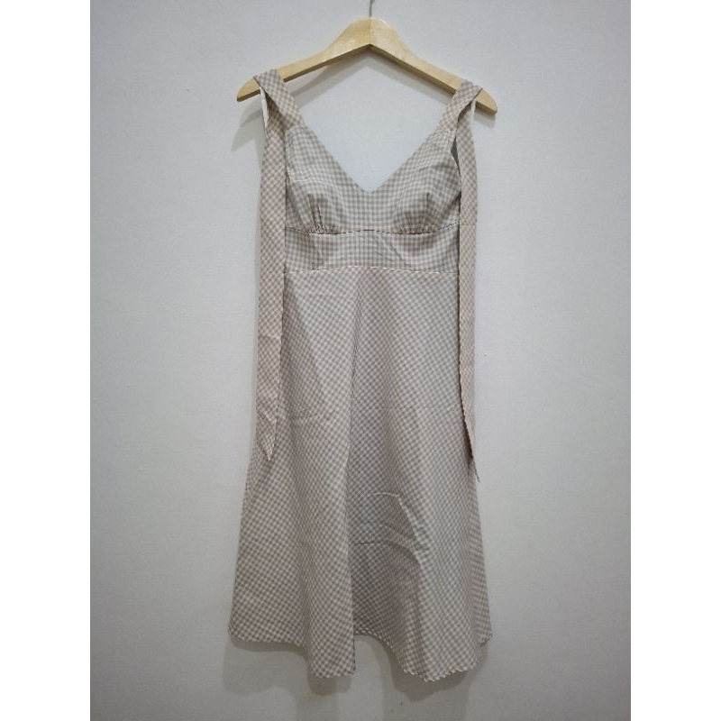 mididress martina pink gingham halter