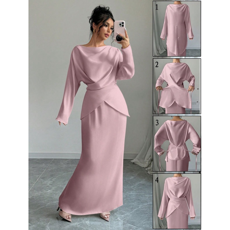 Chiobushop - Byna Party Dress Bridesmaid Kondangan Casual Simple  Dress Hijab