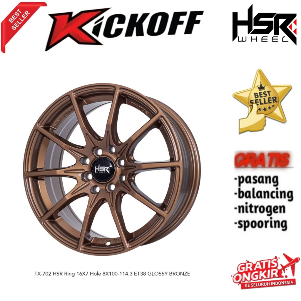 VELG HSR TERBARU HSR TX R16 BISA BUAT JAZZ BRIO LIVINA AVANZA DLL