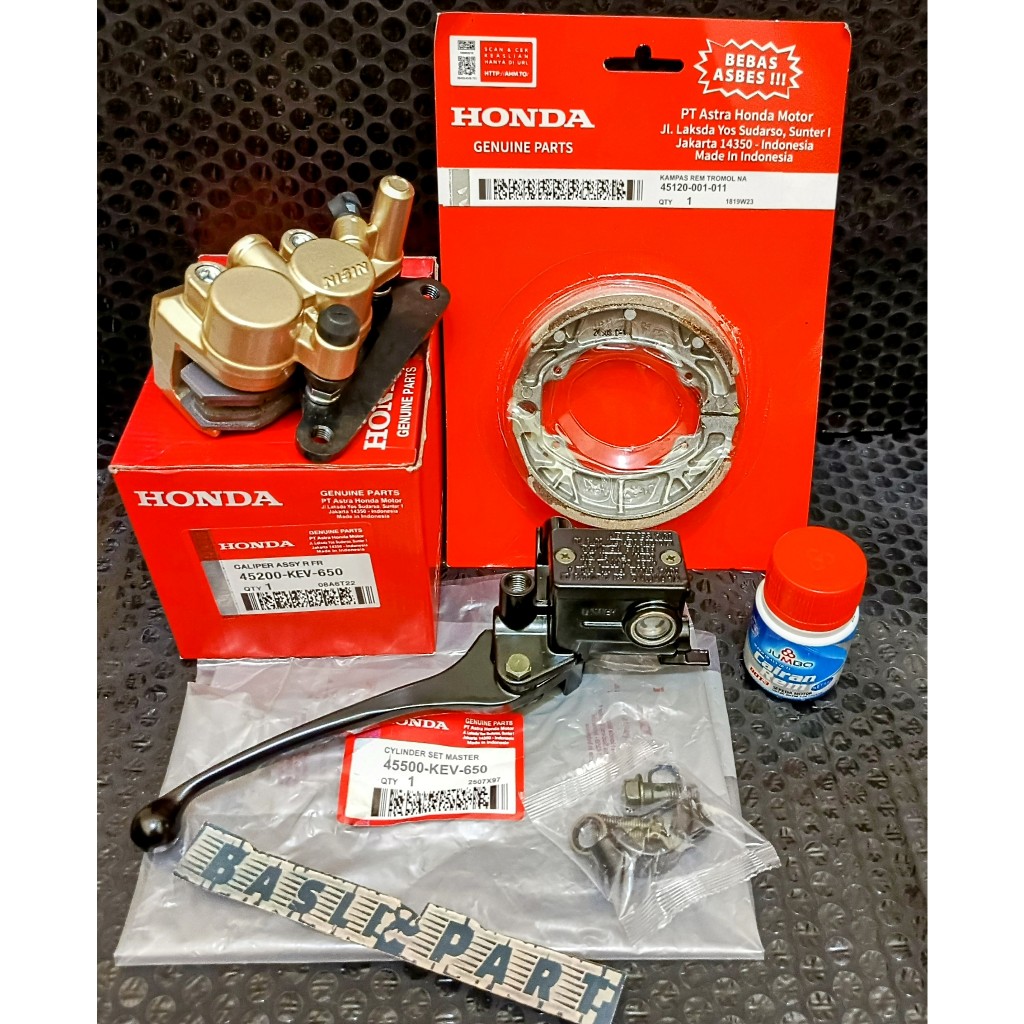 Paket 4 Item Kaliper Cakram Depan Set Master Rem Atas Assy Supra X Lama Supra X 125 Karisma Supra Fi