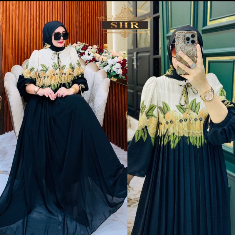 DRESS MIDI LUMUT ORI SHR PREMIUM MEWAH BANGET