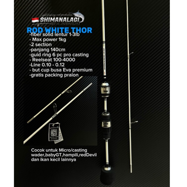 Joran WHITE THOR joran Micro casting joran wader lentur