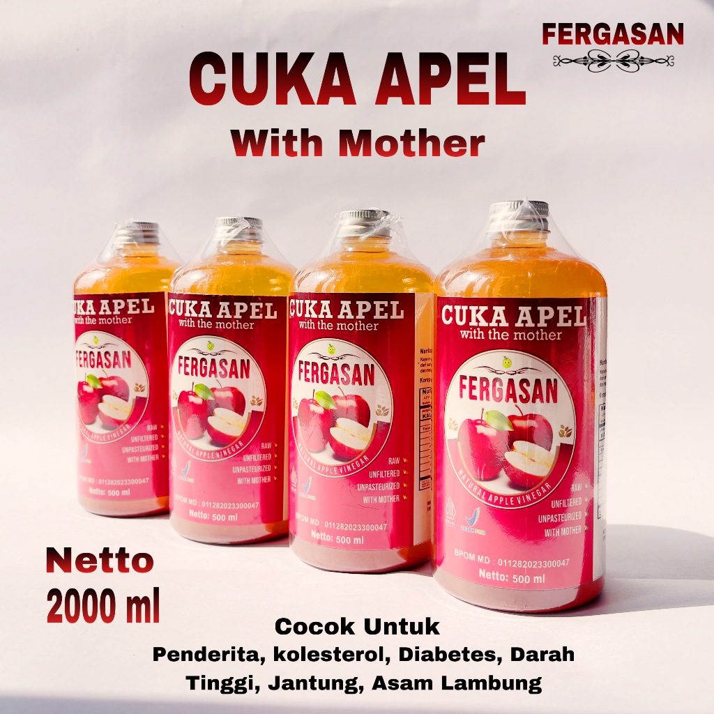 

Fergasan Cuka Apel Organik 100% Original With Mother Dengan Inang Cuka - Ampuh Buat Diet