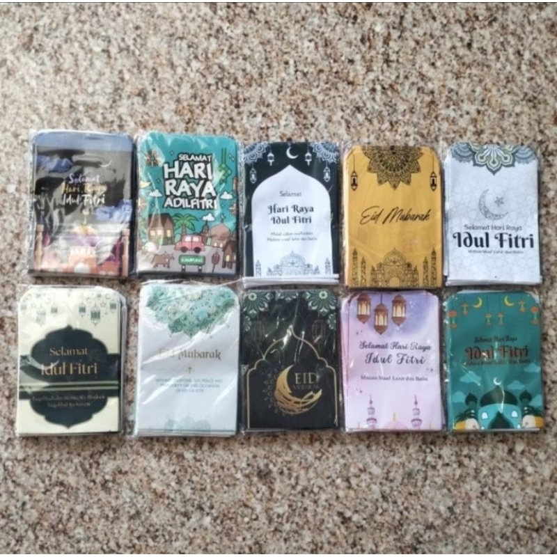 

Amplop Lebaran Idul Fitri Eid Mubarak Ukuran Mini Kecil Isi 10Pcs (Uang Lipat 2x)