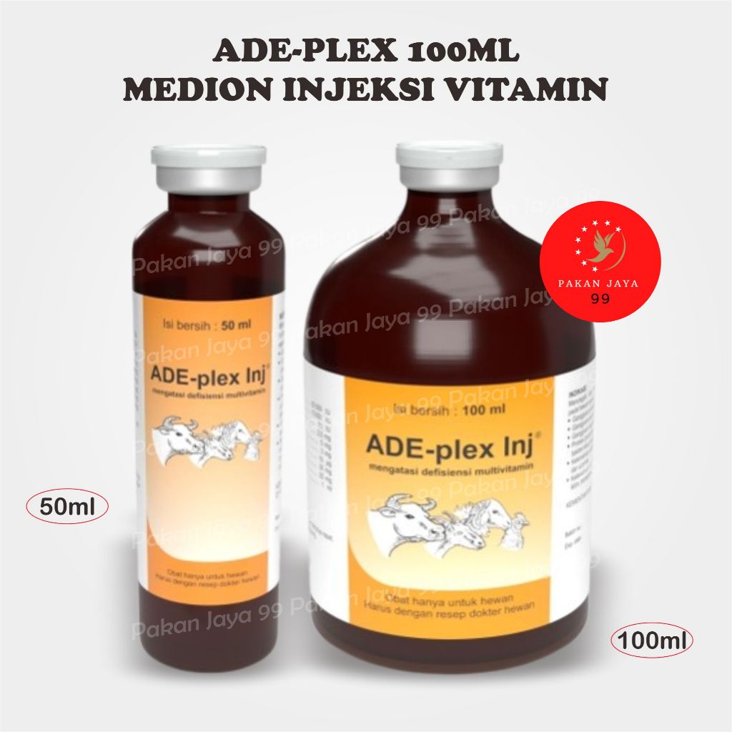 READY ADE-PLEX 100ML MEDION INJEKSI VITAMIN ADE DAN B KOMPLEKS  SAPI KAMBING KUDA BABI KUCING ANJING