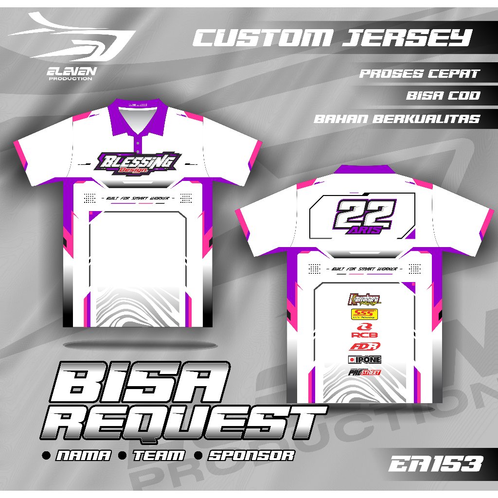 JERSEY RACING polo baju balap racing custom full printing jersey balap jersey bisa ubah nama nomor j