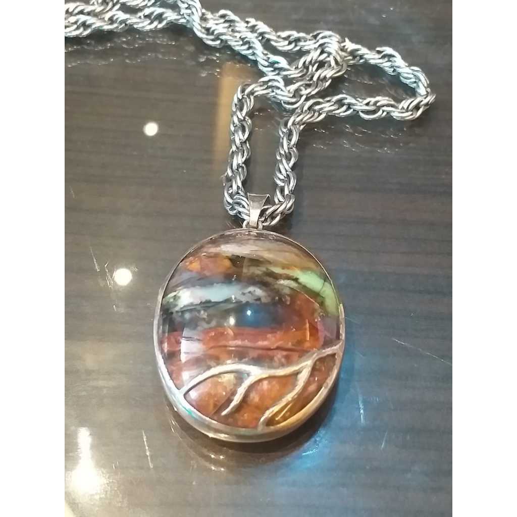 Liontin Batu Pancawarna Garut (Natural / Asli)