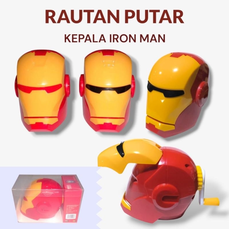 

RAUTAN PENSIL / ASAHAN PUTAR BENTUK KEPALA IRONMAN