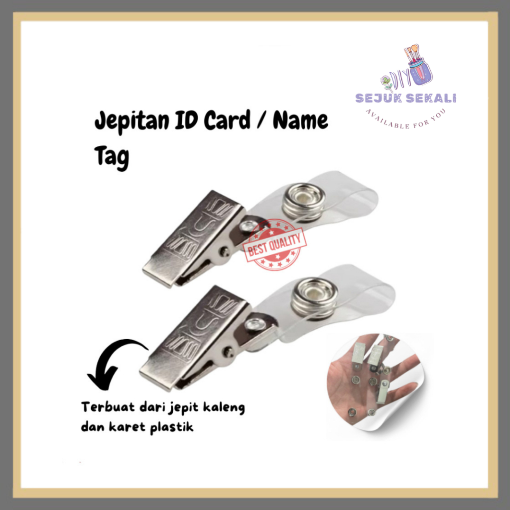

Jepitan ID Card / Name Tag / Metal Clip