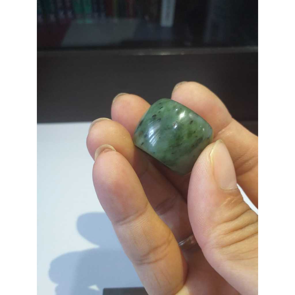 Cincin / Liontin Giok Aceh / Giok Nephrite Model Tebal - Natural