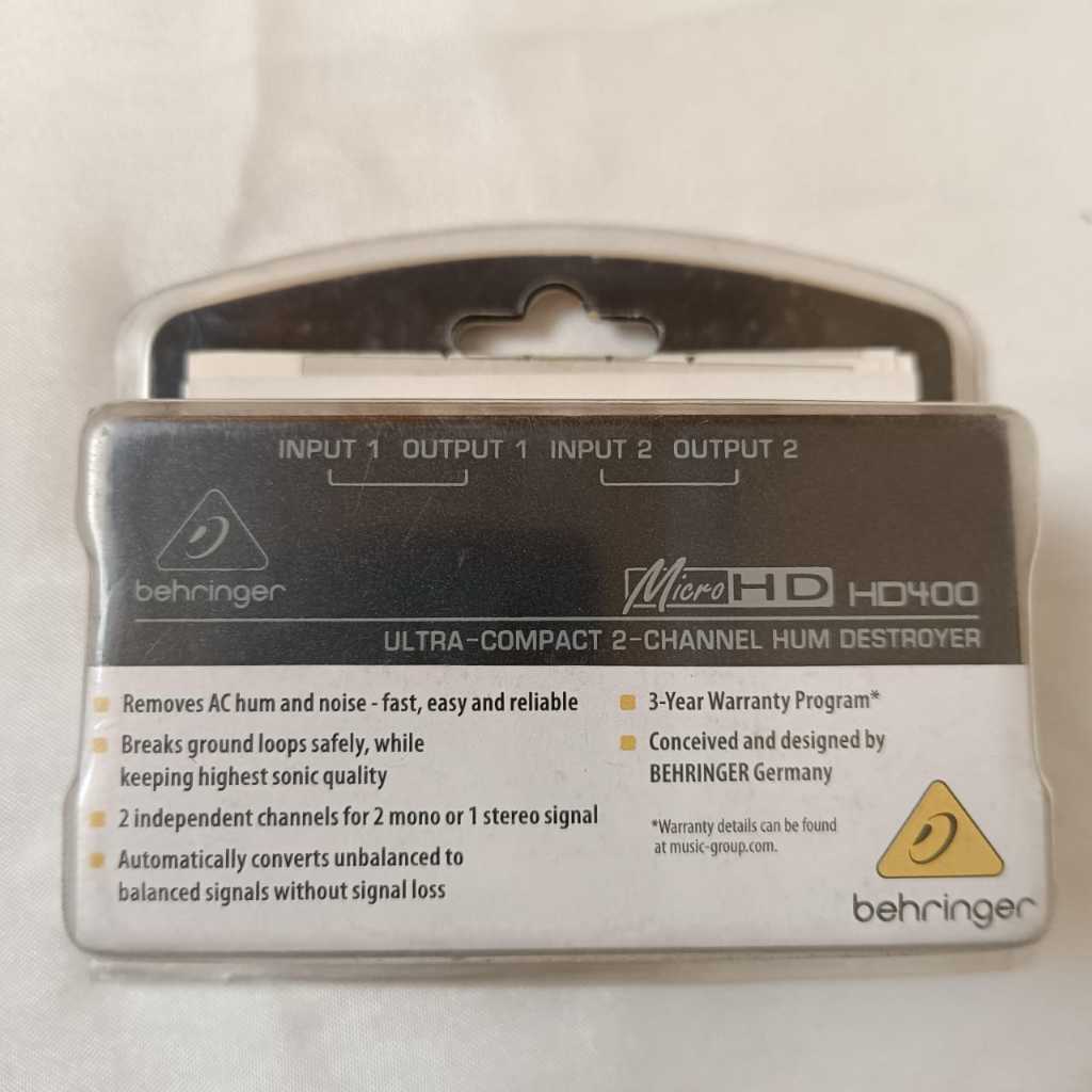 Behringer HD400 Micro HD 2-channel Hum Destroyer
