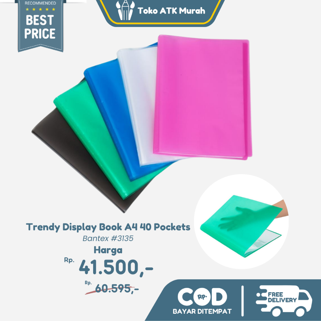 

Bantex Trendy Display Book A4 40 Pockets #3135