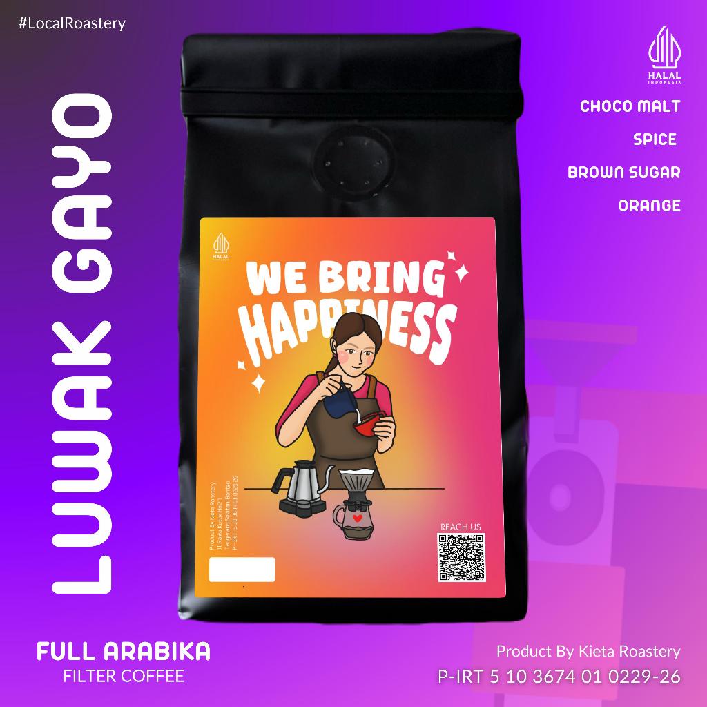 

Kieta Roastery - Kopi Arabika Luwak Gayo 250gr