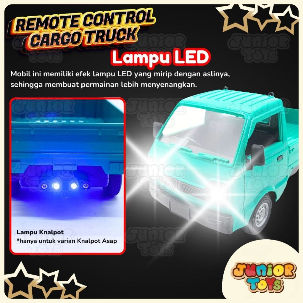 Big Promo Mobil Remote Control Rc Pick Up Box Cargo Truck Miniatur Carry Apv Mainan Rc Mobilan Truk