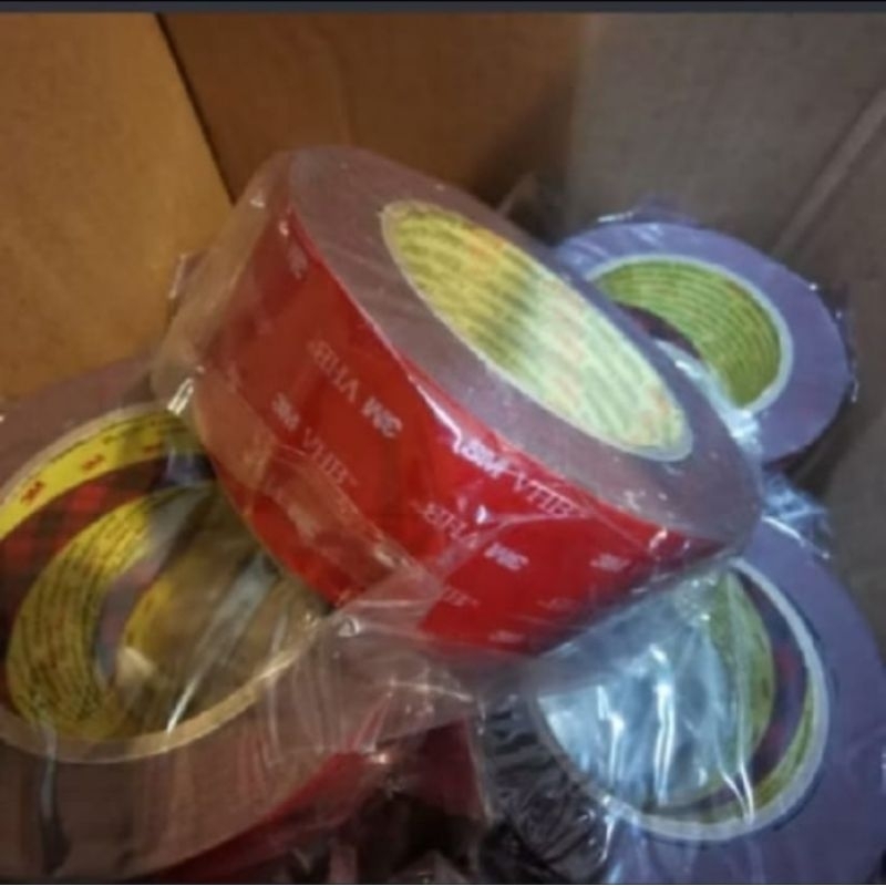 Double tape 3m VHB merah 48mm x 4,5mtr super kuat super lengket