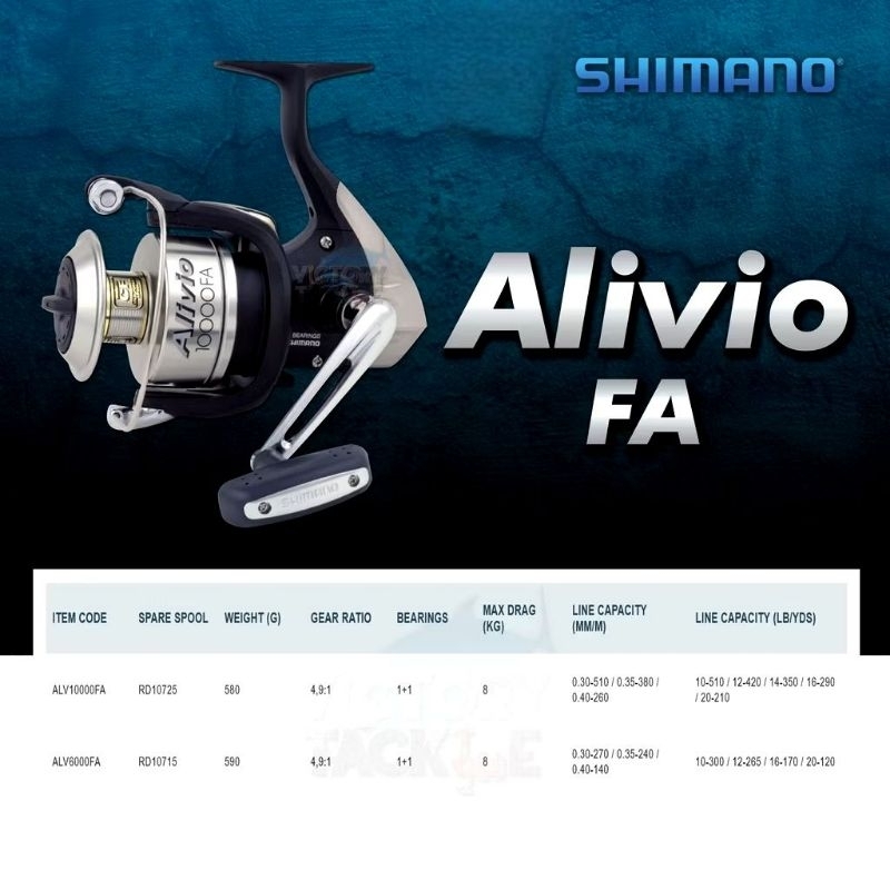 Reel Shimano Alivio 6000&10000 FA