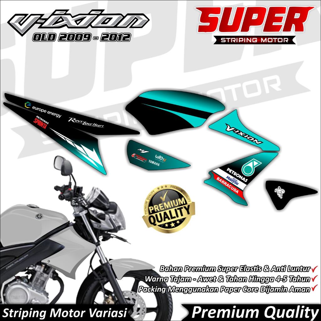 Stiker Vixion Old Anti Luntur keren Striping Vixion Old Striping Yamaha Vixion Old Petronas