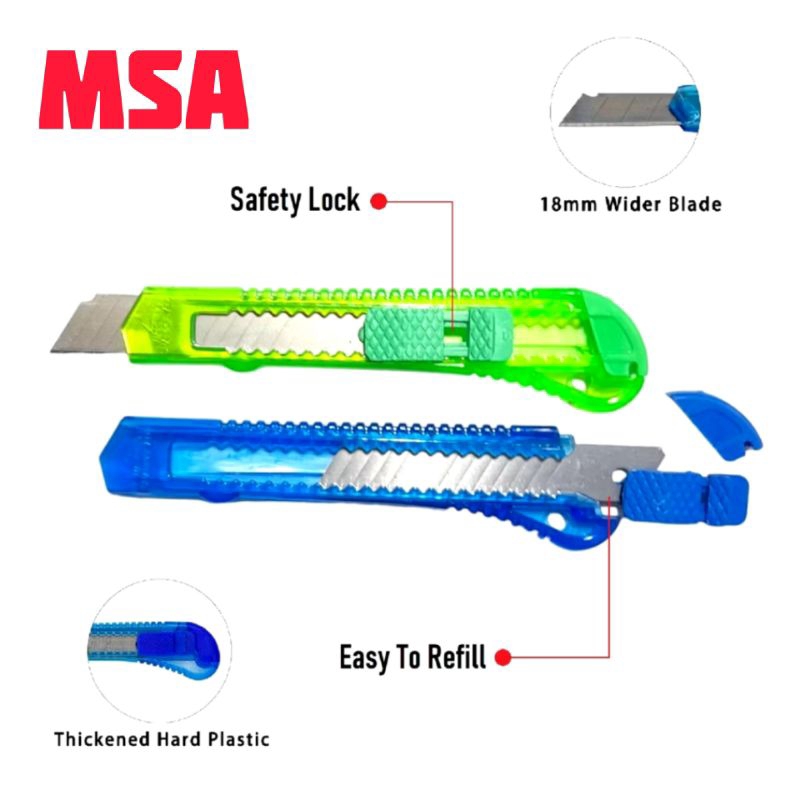 

pisau cutter tebal L150 warna /pisau kater bening / cutter besu transparan