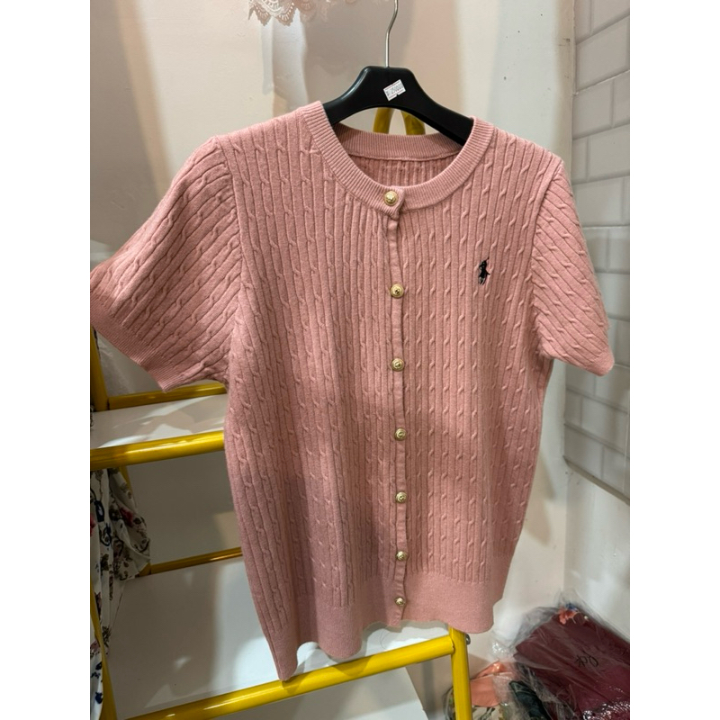 LONDONERS KAOS KEMEJA WANITA SWEATER PINK PREMIUM MEWAH TEBAL POLO
